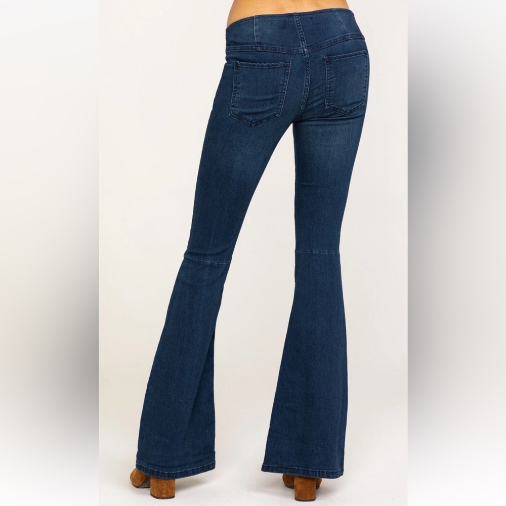 Free People Women's Jeans Penny Pull On Flare Jeans 26